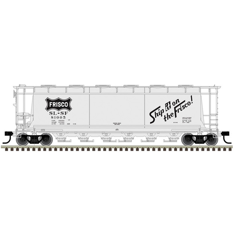 Atlas Model Railroad Co. - HO 6 Bay Cyl Hopper Frisco #81010 - 20008235
