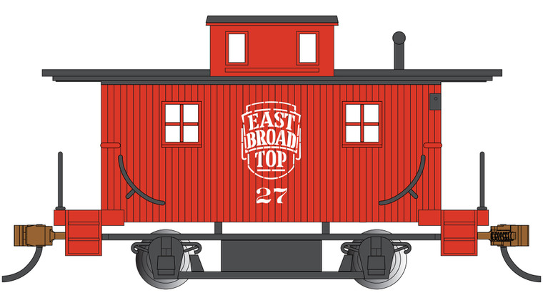 Bachmann - HO Bobber Caboose East Broad Top #27 - 18411