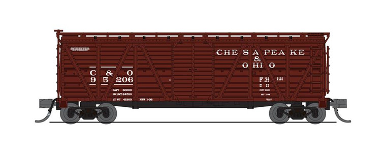 Broadway Limited - N Stock Car W/Hog Sd C&O - 6571