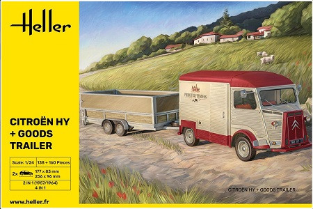 Heller Models - Citroen Van HY + Trailer 1:24 - 50331
