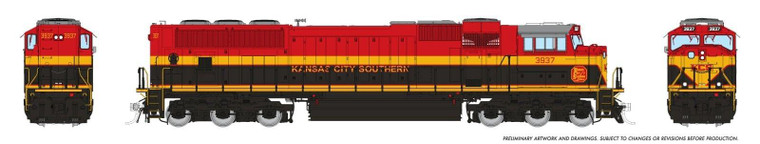 Rapido Trains - N SD70MAC KC Southern#3948 Rebuild w/Sd - 1111530