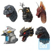 Bandai - Ichibansho Zakka Figures - (TBOTMTMK) - 6pc Godzilla Monster Head Magnet Display