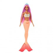 Mattel - Barbie Dolls - Mermaid (Pink Hair / Soft Orange Tail And Headband Accessories)