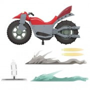 Super7 - S7 ULTIMATES! Vehicles - TMNT - W14 - Shell Cycle (2003 Animated Series)