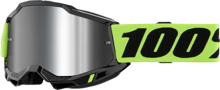 100-percent - Accuri 2 Goggle Neon Yellow Mirror Silver Lens - 50014-00040