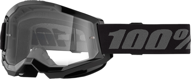 100-percent - Strata 2 Goggle Black Clear Lens - 50027-00013
