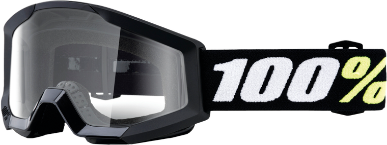 100-percent - Strata Mini Goggle Black Clear Lens - 50033-00004