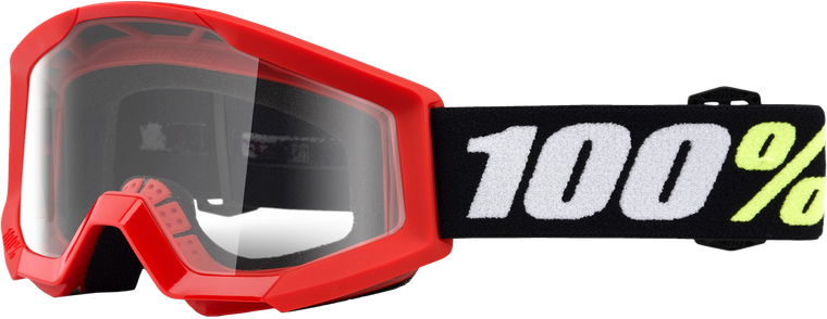 100-percent - Strata Mini Goggle Red Clear Lens - 50033-00005
