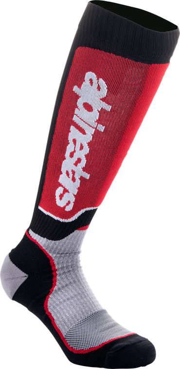 Alpinestars - Mx Plus Socks Black/grey/red Sm - 4702324-1215-S