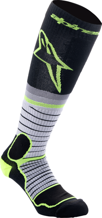 Alpinestars - Mx Pro Socks Black/grey/ylw Fluo Sm - 4701524-175-S