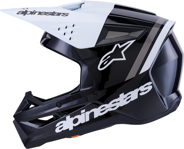 Alpinestars - Sm3 Radium Helmet Blk/wht/gry Glossy Lg - 8300826-1546-L