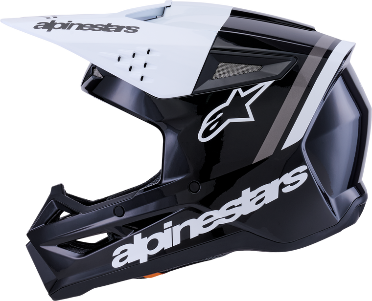 Alpinestars - Sm3 Radium Helmet Blk/wht/gry Glossy Md - 8300826-1546-M