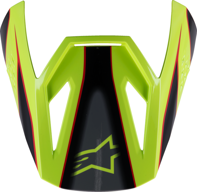 Alpinestars - Sm3 Youth Fray Visor Red/yellow Fluo/black Glossy - 8980525-3051-TU