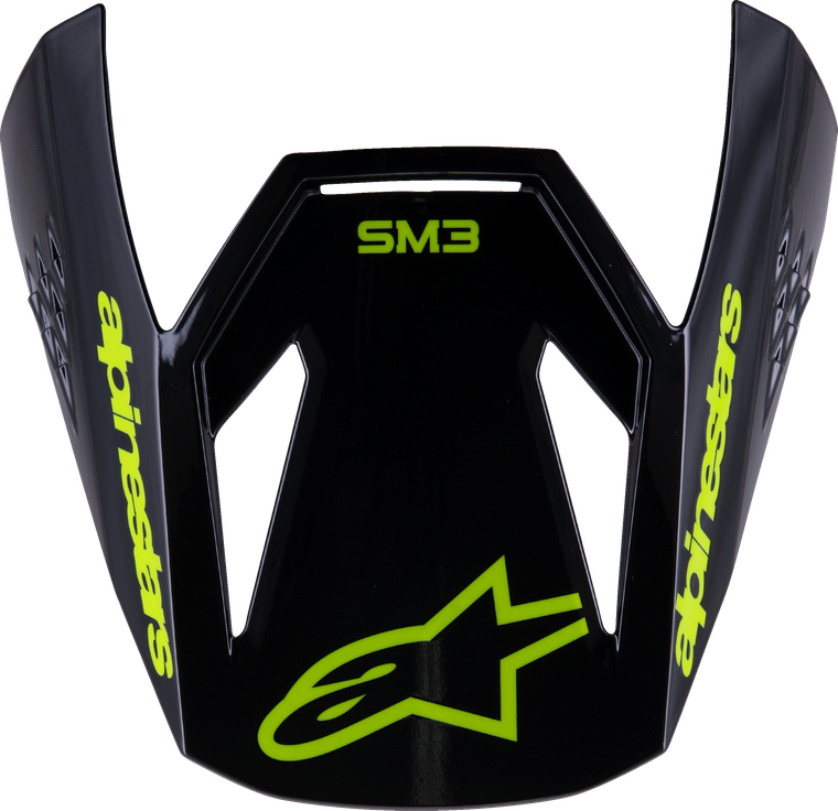 Alpinestars - Sm3 Youth Radium Visor Black/yellow Fluo Glossy - 8980625-1515-TU