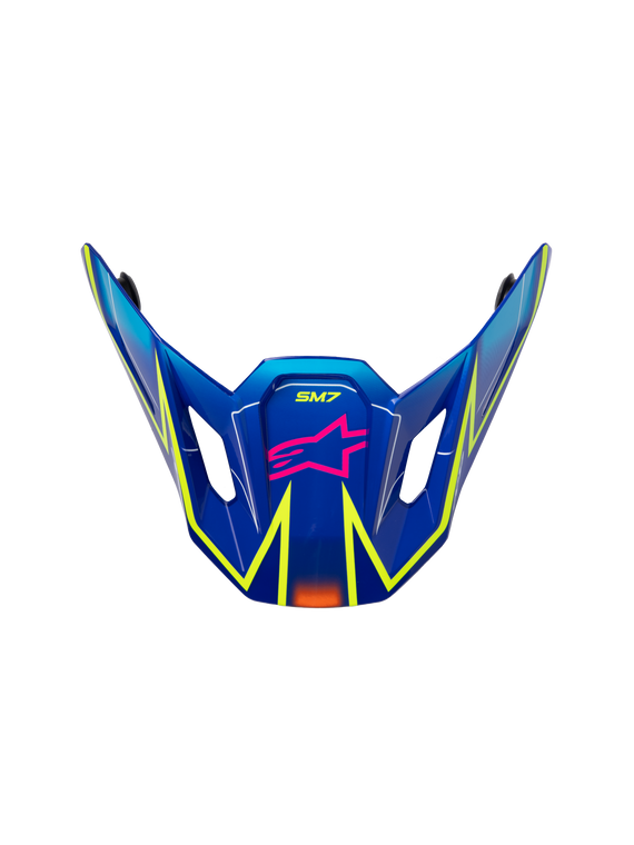 Alpinestars - Sm7 Cast Visor Ece06 Blue/pnk/ylw Fluo Glossy - 8981426-7254-TU