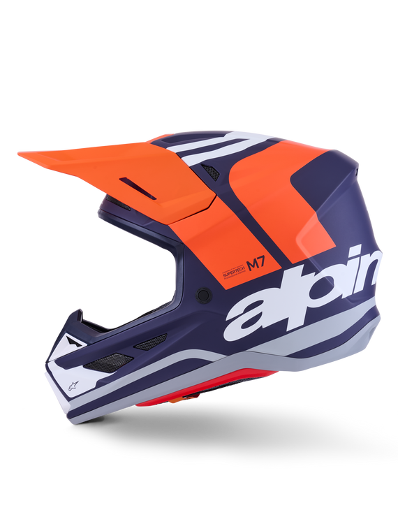 Alpinestars - Sm7 Core Helmet Orng/blue Matt 2x - 8301826-408-XXL