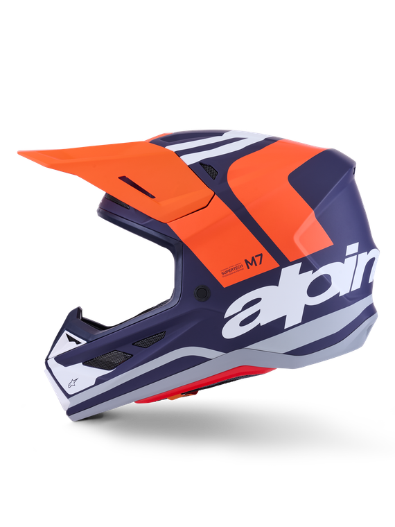 Alpinestars - Sm7 Core Helmet Orng/blue Matt Md - 8301826-408-M