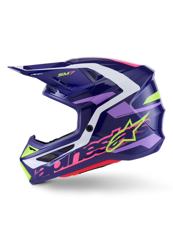 Alpinestars - Sm7 Deed Helmet Purp/pnk Glossy Md - 8302426-3142-M