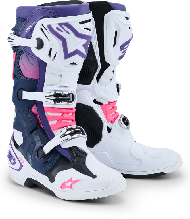 Alpinestars - Tech 10 Wht/violet/nvy Bl/pnk Fl 12 - 2010020-2780-12