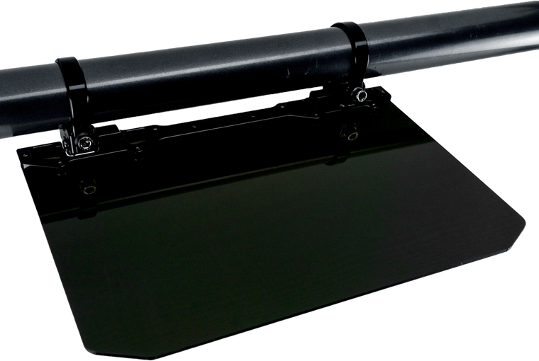 Axia - 12" X 8" Narrow Mount Sun Viso W/solid Black Shield- Black - MODNDSVB-BK