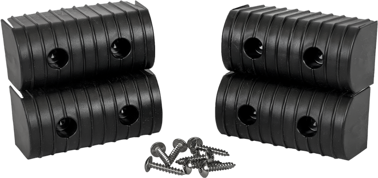 Caliber - Bunk Wrap End Cap Kit 2x4 4/pack W/ Hardware Black - 23051-BK
