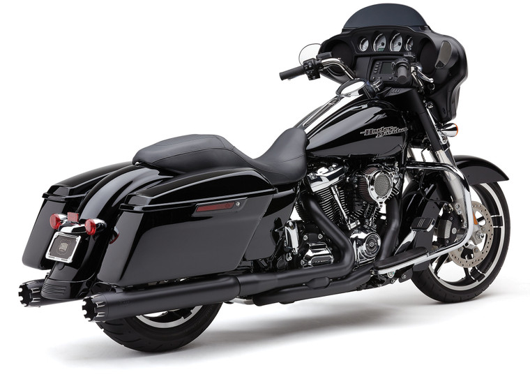 Cobra - 4" Dual Cut Tip Slip-on Black Flh/flt 17-25 - 6267RB