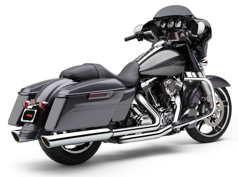 Cobra - 909-twins 4" Slip-ons Chrome Flh/flt 95-16 - 6106
