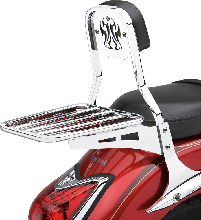 Cobra - Backrest Insert Tribal Chrome Fits Std - 19756