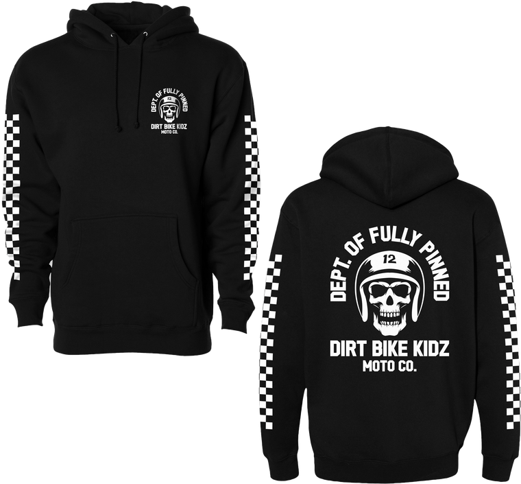 Dbk - Fully Pinned Youth Hoodie Black Yl - YH-FPINNED-L