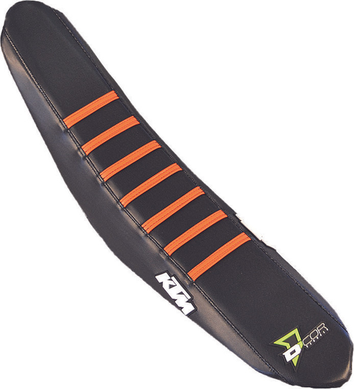 D-cor - Seat Cover Ktm Sx 85  Blk / Org Ribs - 30-30-103