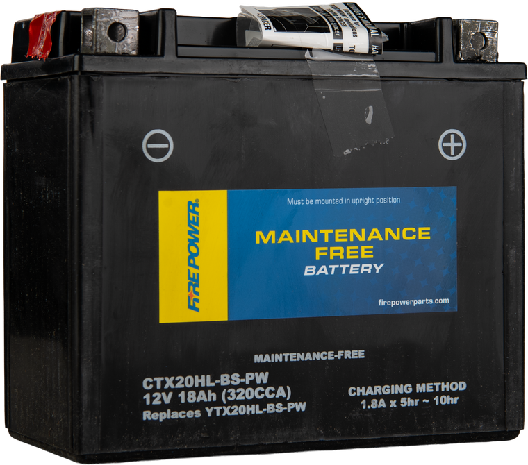 Fire Power - Battery Ctx20hl-bs-pw Maintenance Free - CTX20HL-BS-PW