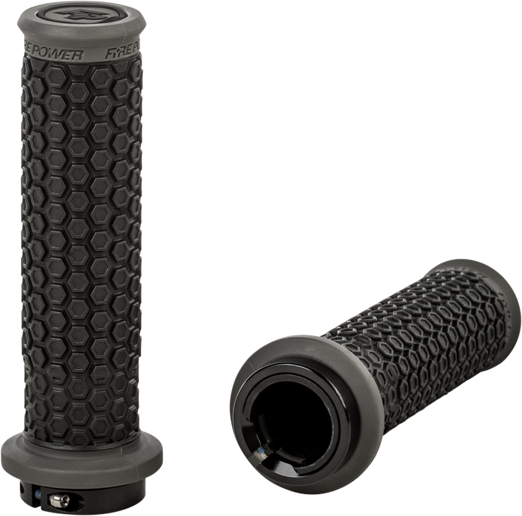 Fire Power - Pilot Atv Lock-on Grips Black/gray - 24-0109