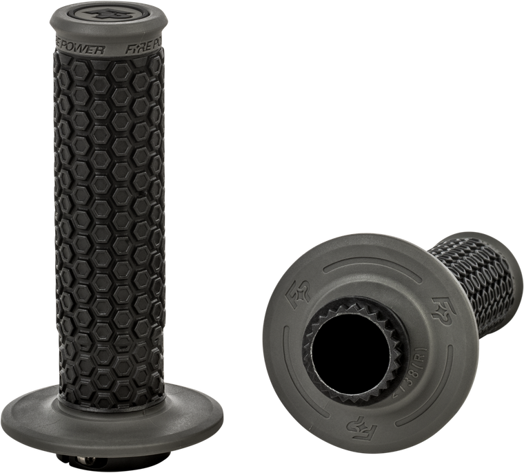 Fire Power - Pilot Mx Lock-on Grips Black/gray - 24-0100
