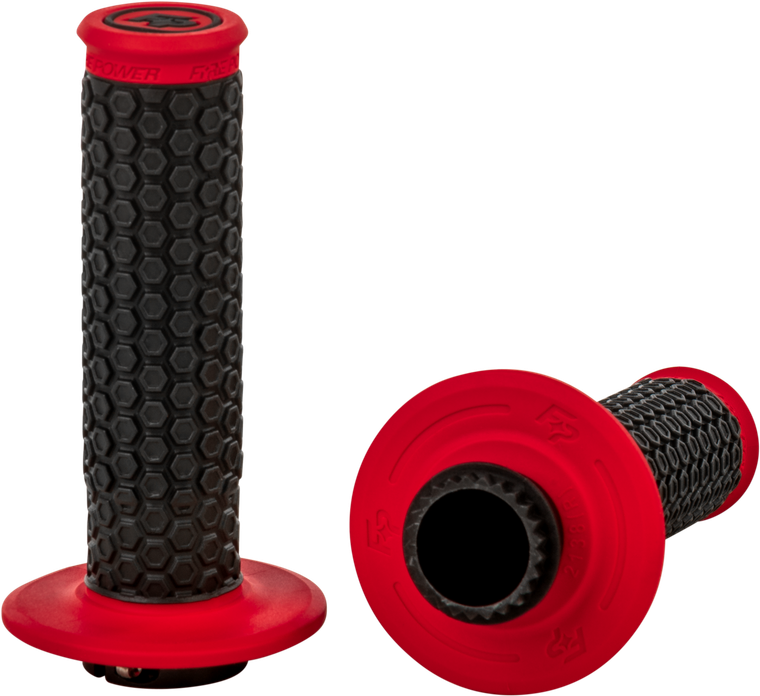 Fire Power - Pilot Mx Lock-on Grips Red - 24-0102