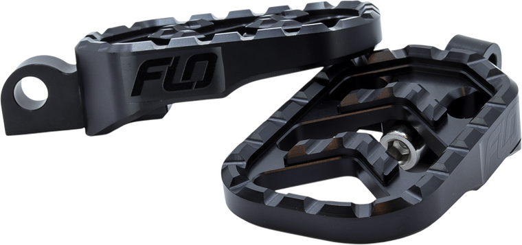 Flo Motorsports - Savage Series Footpegs Black M8 Softail - V-800-3BLK