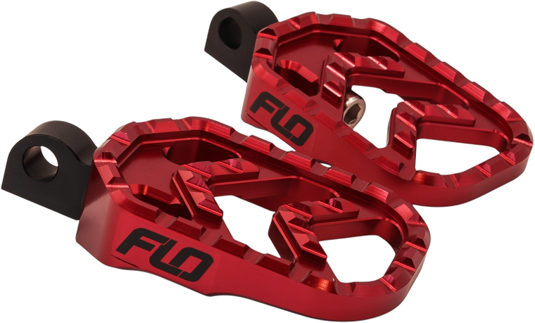 Flo Motorsports - Savage Series Footpegs Red - V-800R