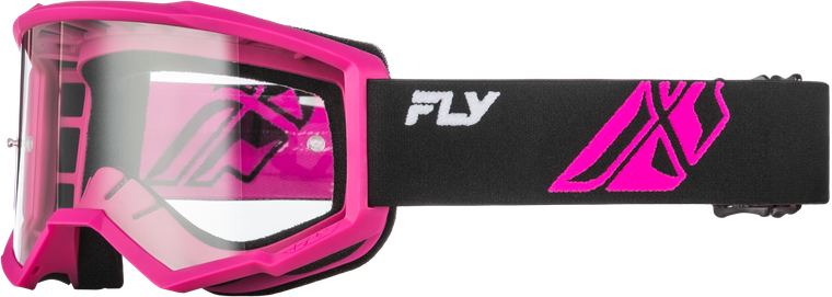Fly Racing - Focus Goggle Black/pink W/ Clear Lens - 37-51167