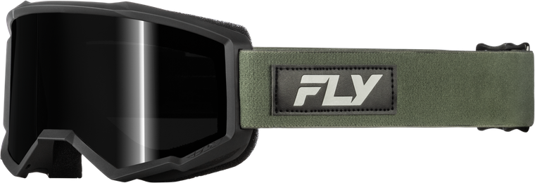 Fly Racing - Focus Sand Goggle Green/black W/ Dark Smoke Lens - 37-51141