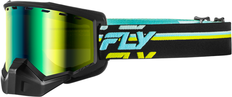 Fly Racing - Focus Snow Goggle Blk/hi-vis W/green Mirror/yellow Lens - 37-50088
