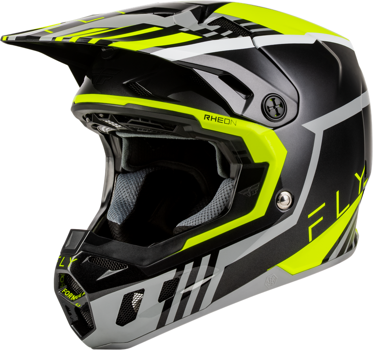 Fly Racing - Formula Cc Strike Helmet Grey/black/hi-vis Md - 73-4364M