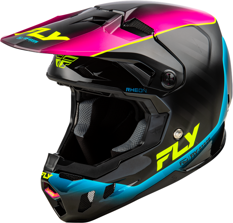 Fly Racing - Formula Cc Underglow Helmet Black/pink/blue Md -