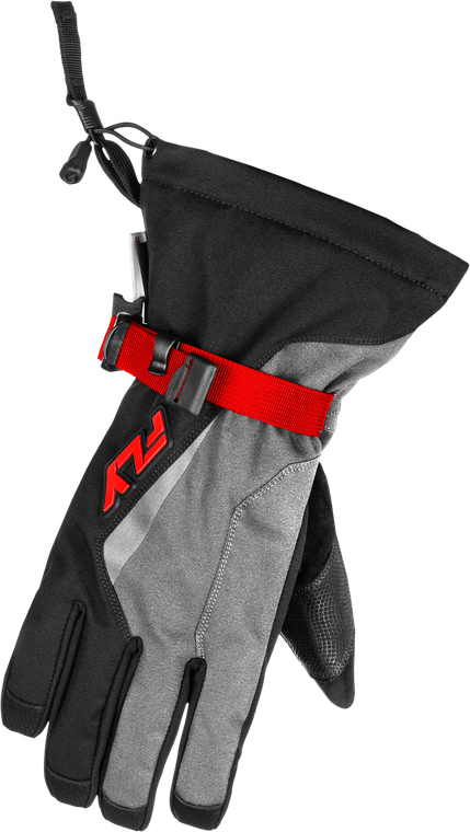 Fly Racing - Title Gauntlet Gloves Red/light Grey/black Md - 371-0607M