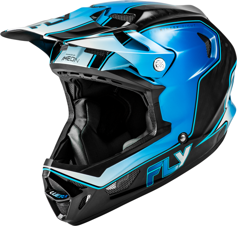 Fly Racing - Werx-r Flow Carbon Helmet Black Carbon/blue/white Md - 73-9232M