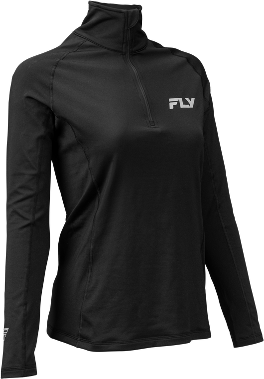 Fly Racing - Wmn's Hvywght Baselyer 3/4 Zip Black Md - 354-6406M
