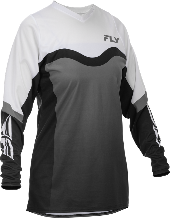 Fly Racing - Women's F-16 Jersey Grey/black/white Lg - 379-820L