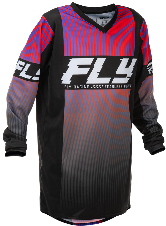 Fly Racing - Youth F-16 Jersey Black/red/purple Ym - 379-221YM