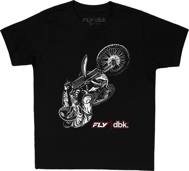 Fly Racing - Youth Fly Dbk Wheelie Tee Black Ym - 325-00085YM
