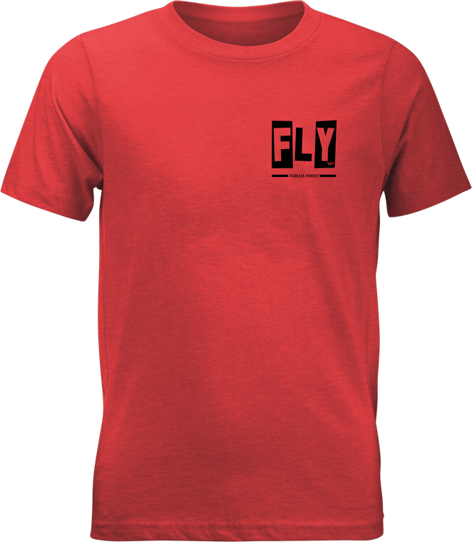Fly Racing - Youth Fly Punk Tee Red Yl - 354-0417YL
