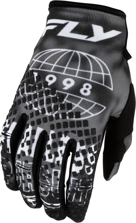 Fly Racing - Youth Kinetic Blur Gloves Black/grey Yl - 380-410YL