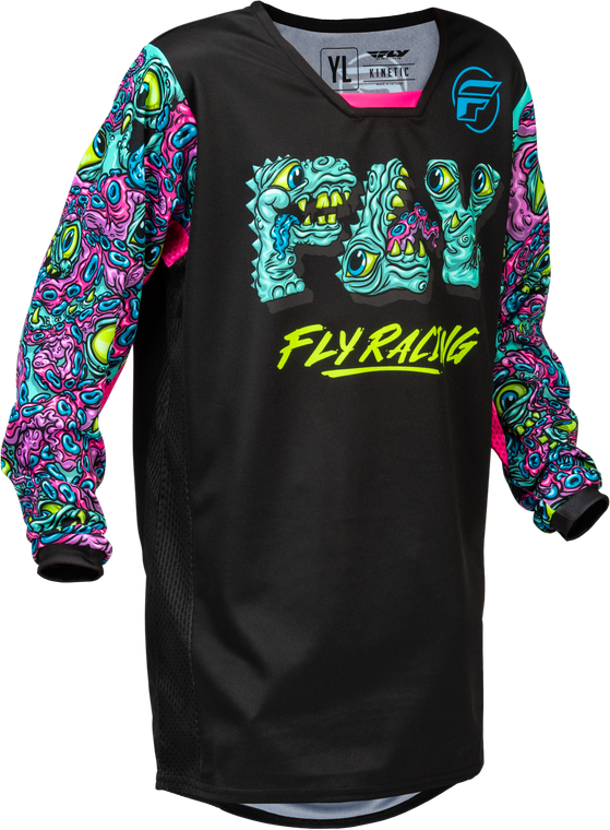 Fly Racing - Youth Kinetic Mutant Jersey Black/multi Ys - 379-525YS